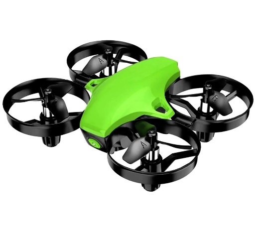 Mini drona A20 pentru copii si incepatori, Quadcopter cu telecomanda cu 2 baterii reincarcabile, Auto Hovering, Headless Mode- Verde