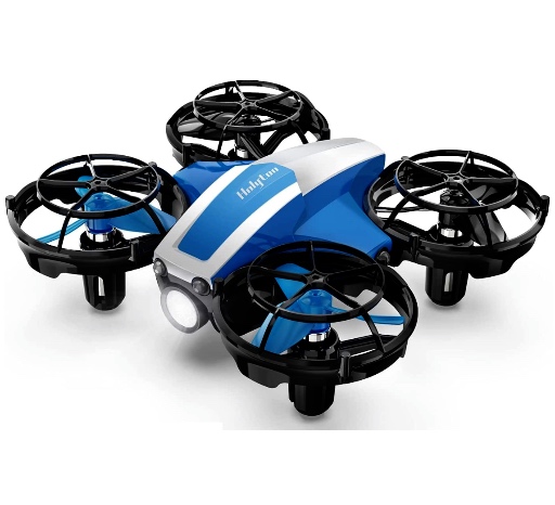 Mini drona pentru copii, Okserta HS330, Anti coliziune, Controlat prin gesturi, 3 x 3.7V 300mAh, 33g, Albastru